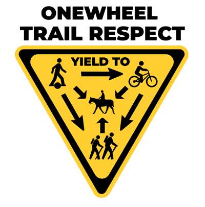 onewheel trail and respect yield to rules