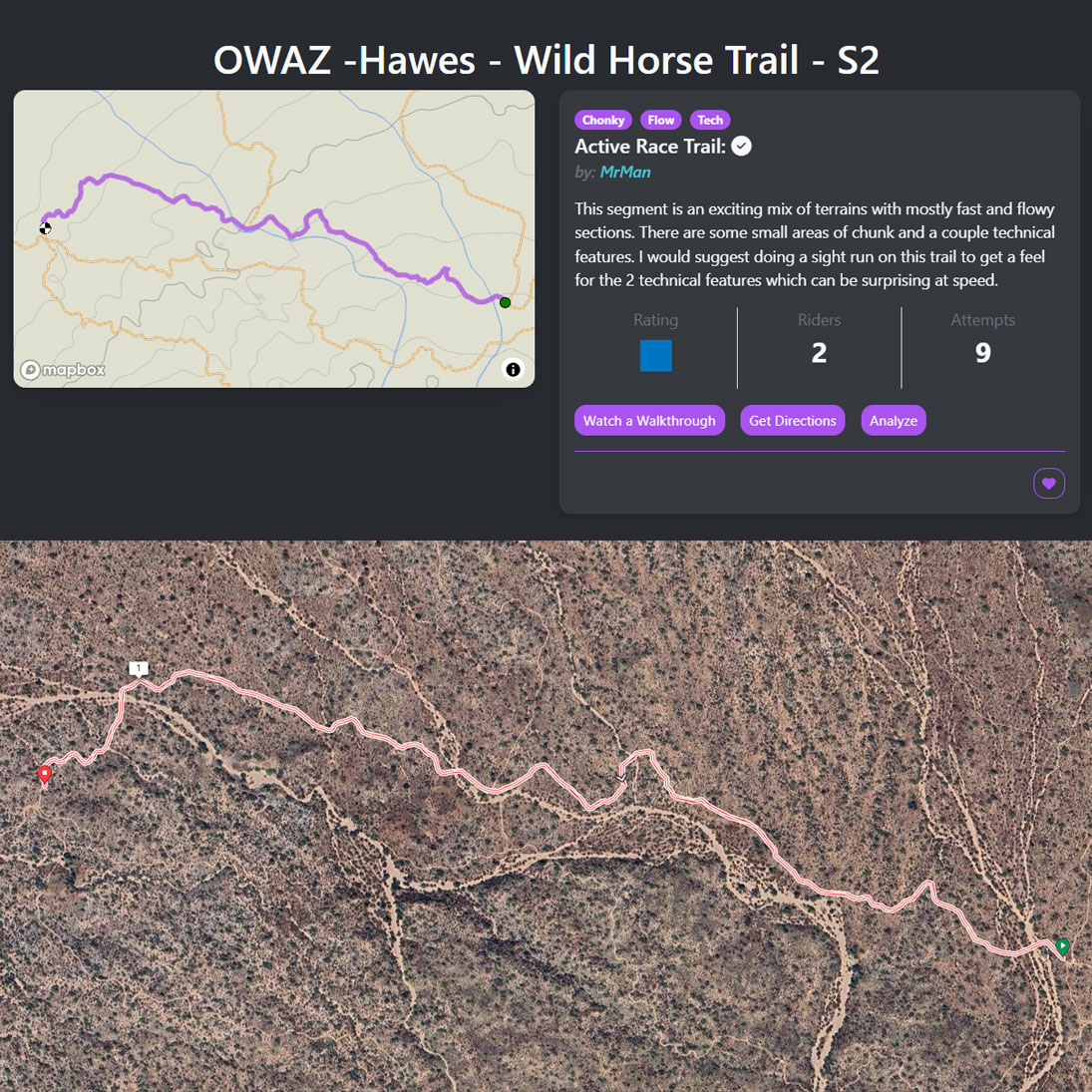 Hawes Wild Horse Trail Map Owaz Underground Circuit