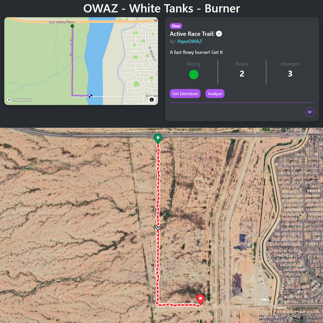 White Tanks Burner Map Owaz Underground Circuit