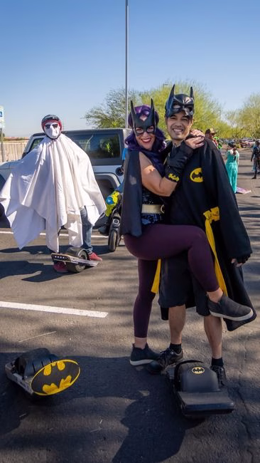 Halloween Outfit Onewheel Batman And Batgirl