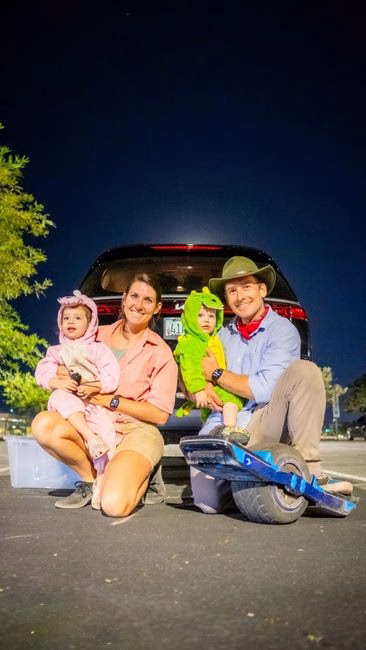 Onewheel Family Halloween Costume Jurassic Park